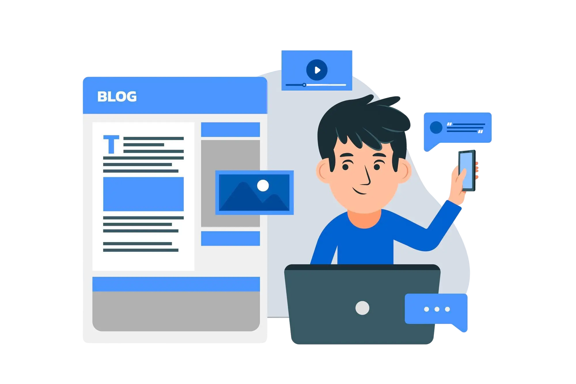 Social Bookmarking Illustration